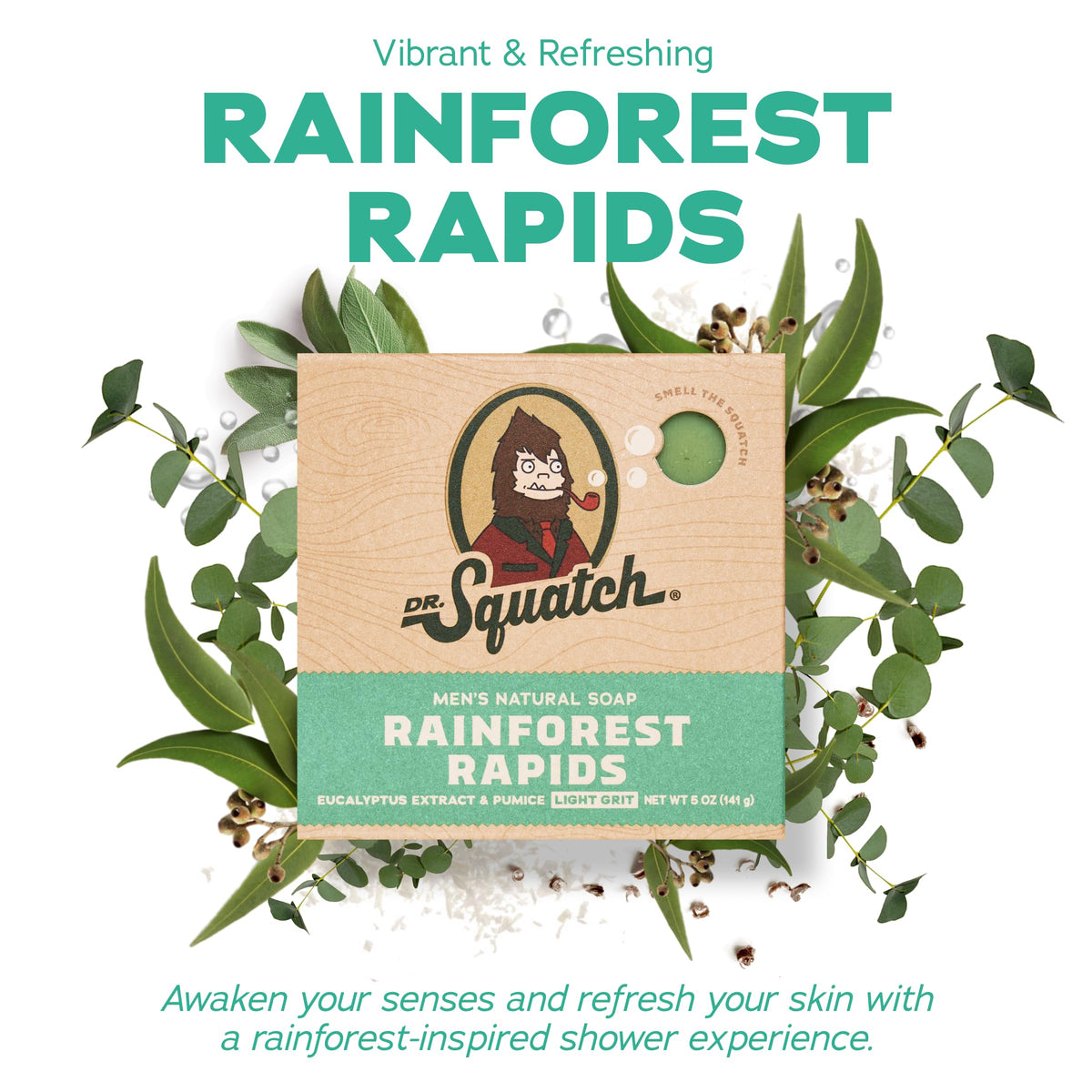 Dr. Squatch Birchwood Breeze bar soap close-up