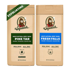 Dr. Squatch Body Wash for Men 2-Pack, Pine Tar and Fresh Falls front view
