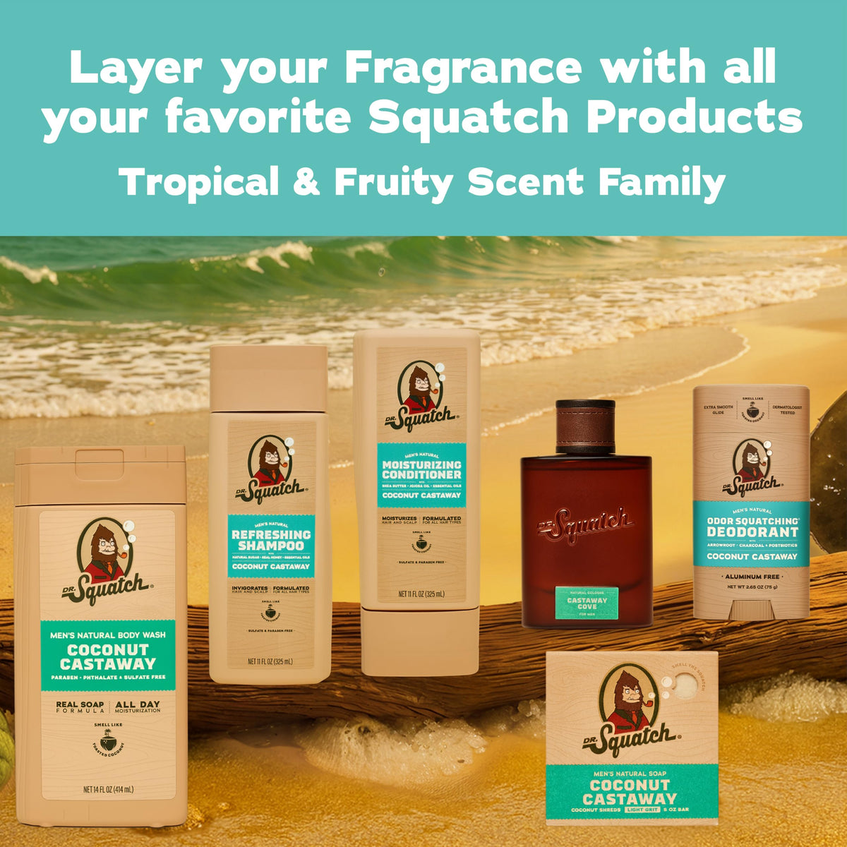 Dr. Squatch Castaway Cove Cologne lifestyle scene outdoors