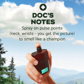 Dr. Squatch Castaway Cove Cologne with ingredients list
