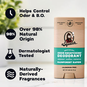 Dr. Squatch deodorant application on skin