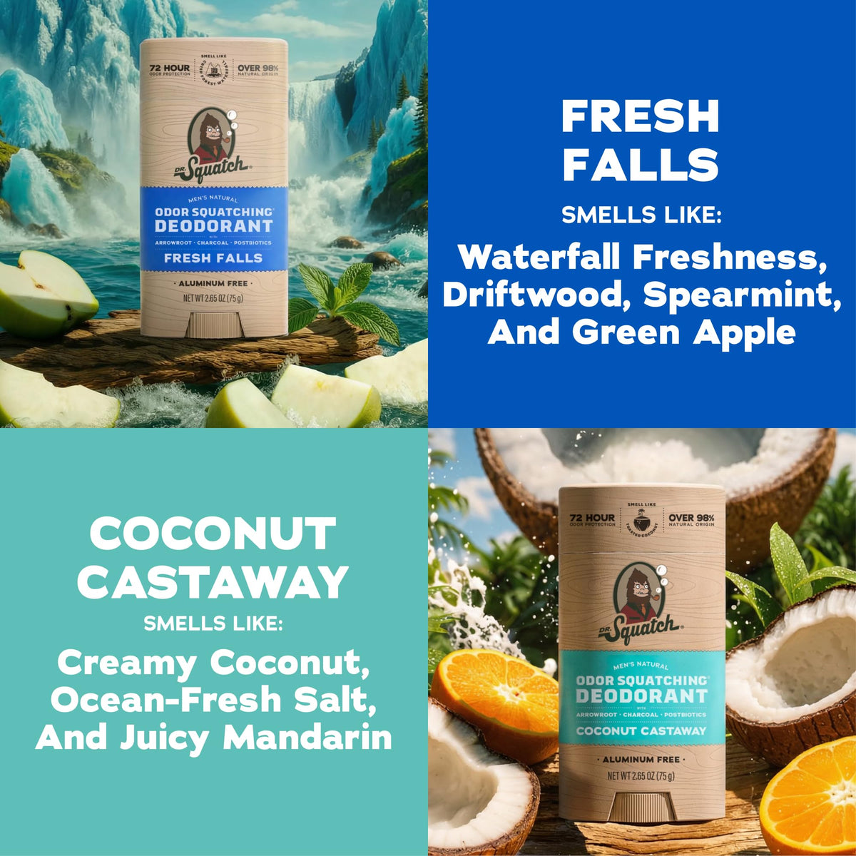 Dr. Squatch deodorant Coconut Castaway scent close-up