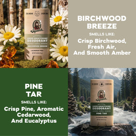 Dr. Squatch deodorant ingredients list on packaging