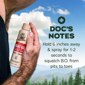 Dr. Squatch deodorant ingredients list on packaging