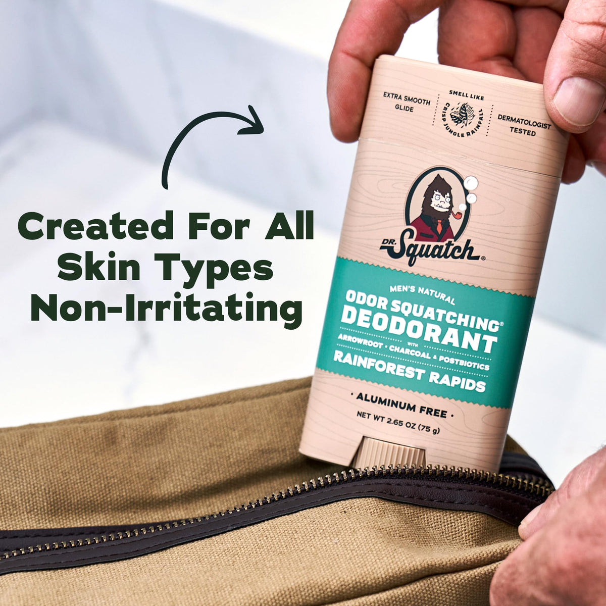 Dr. Squatch deodorant packaging display