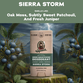 Dr. Squatch deodorant packaging side view