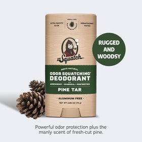Dr. Squatch deodorant stick with natural ingredients