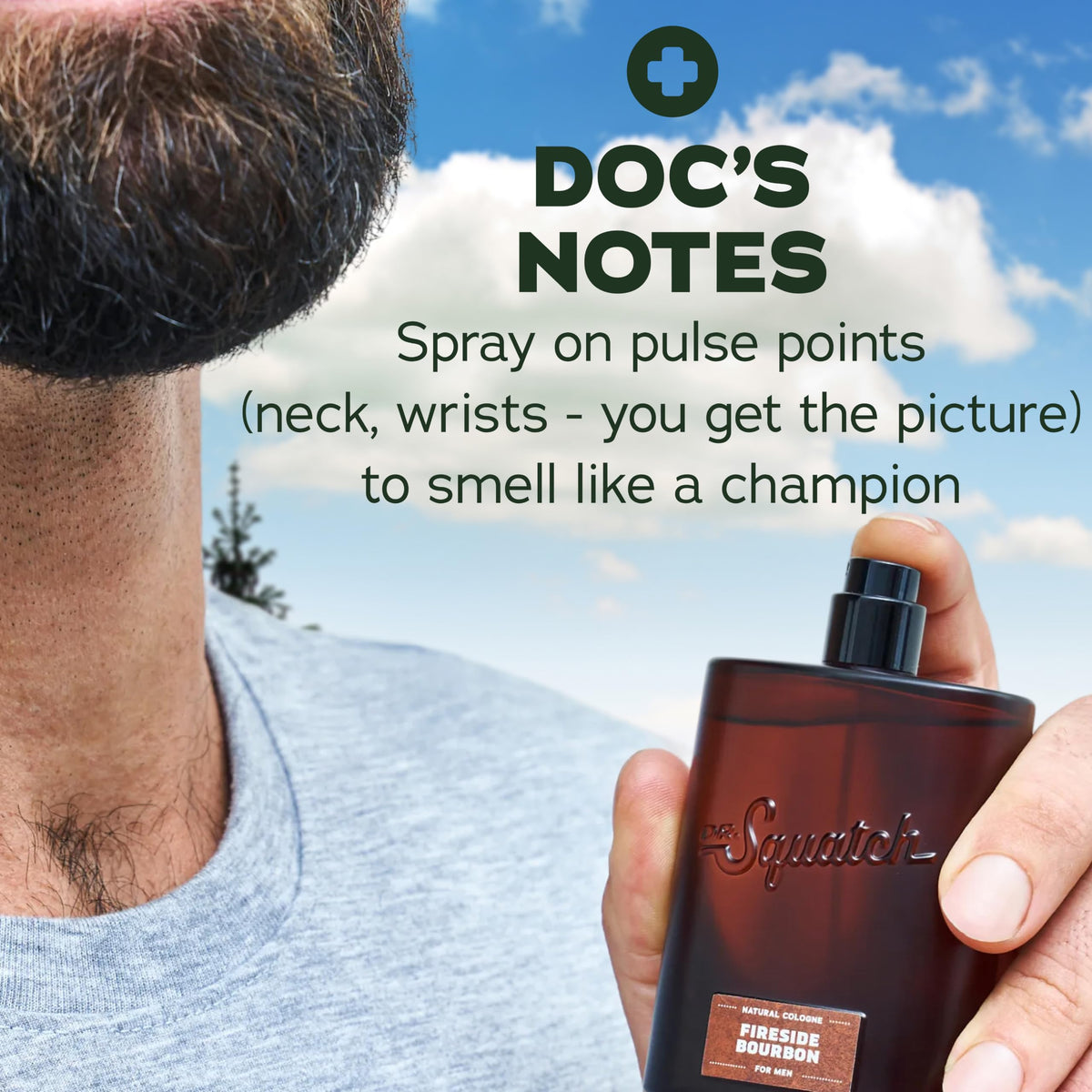 Dr. Squatch Fireside Bourbon Cologne back view