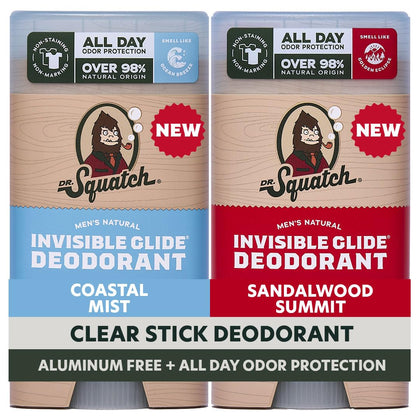 Dr. Squatch Invisible Glide Deodorant 2-Pack front view