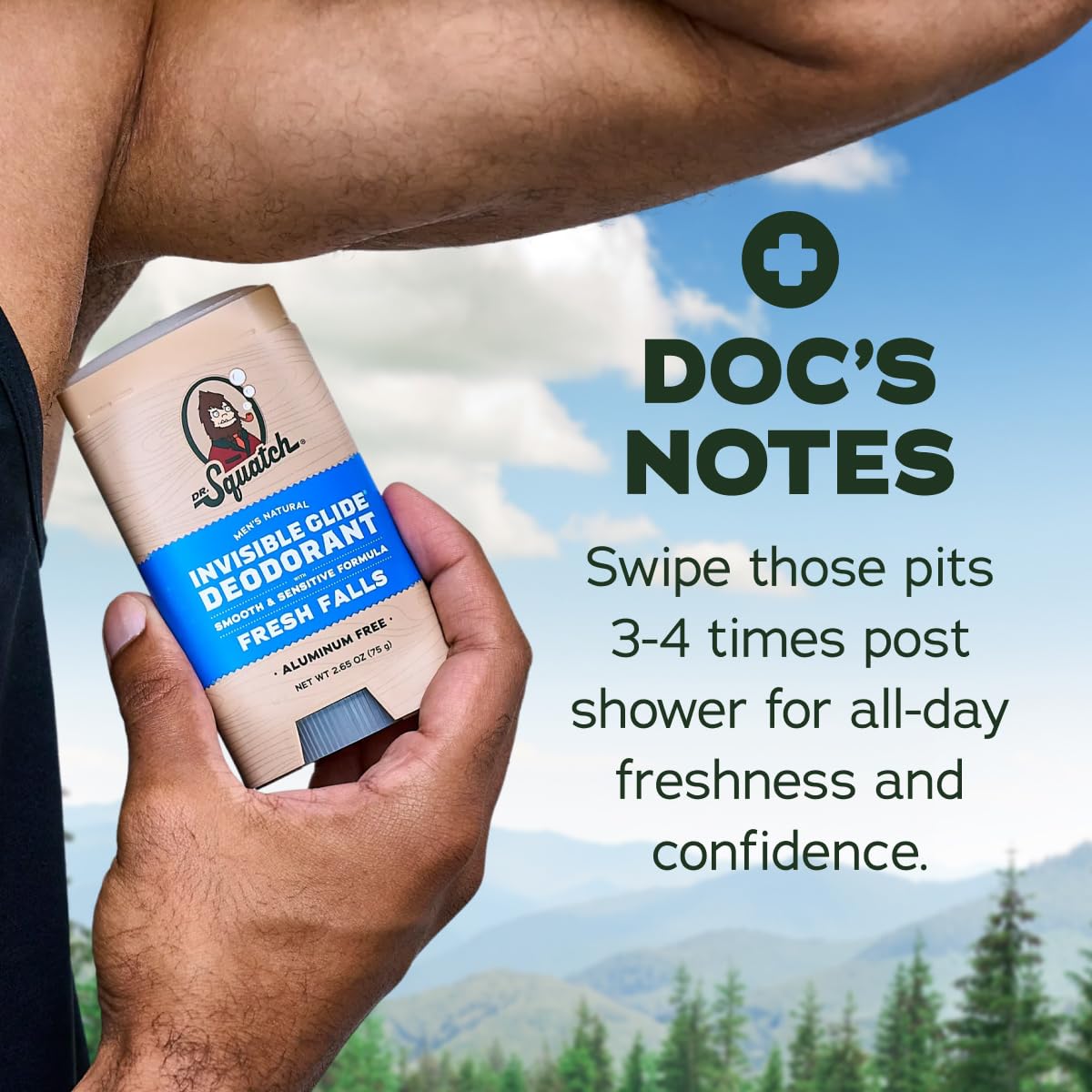 Dr. Squatch Invisible Glide Deodorant 2-Pack side view