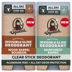 Dr. Squatch Invisible Glide Deodorant front view with packaging