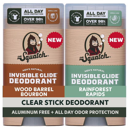 Dr. Squatch Invisible Glide Deodorant front view with packaging