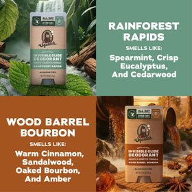 Dr. Squatch Invisible Glide Deodorant Wood Barrel Bourbon scent