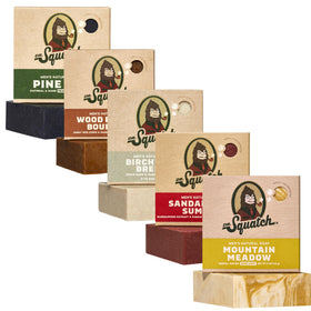 Dr. Squatch Men's Bar Soap 5-Pack front view with all scents