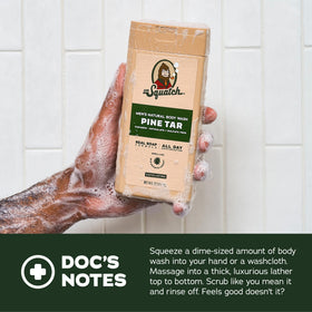 Dr. Squatch Men's Body Wash 2-Pack displayed on a bathroom shelf