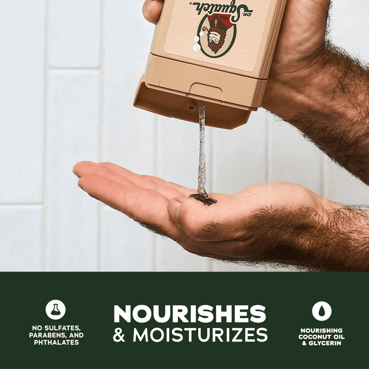 Dr. Squatch Men's Body Wash 2-Pack Pine Tar and Wood Barrel Bourbon back view