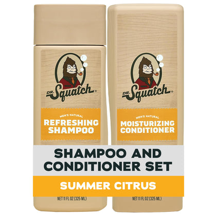 Dr. Squatch Men's Natural Shampoo and Conditioner Set front view