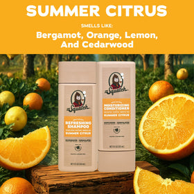 Dr. Squatch Men's Natural Shampoo close-up with Summer Citrus scent