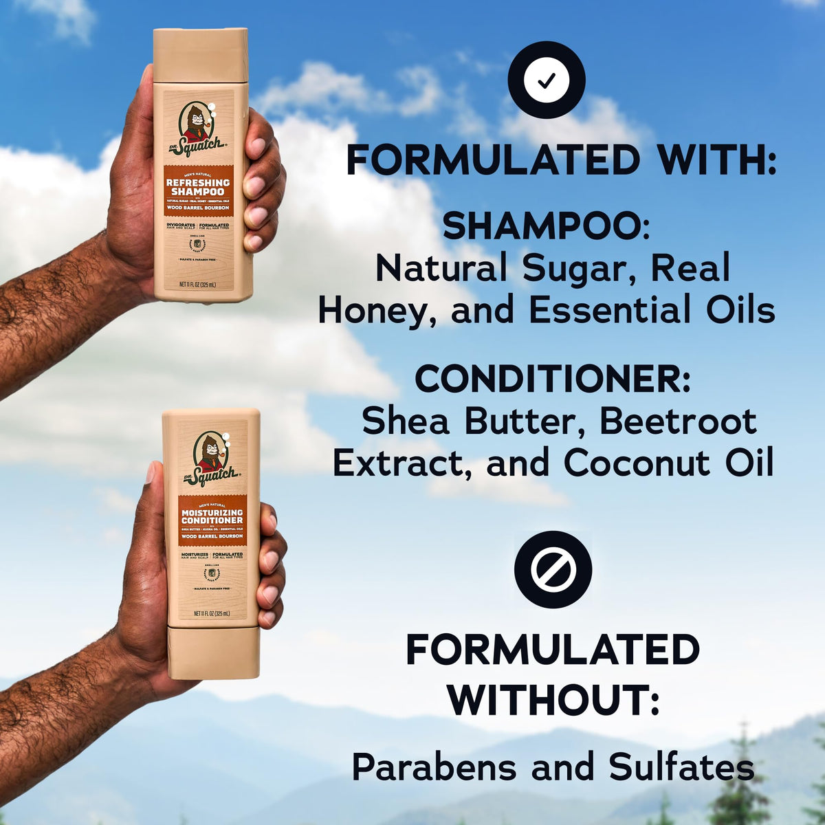 Dr. Squatch Men's Shampoo and Conditioner Set side view