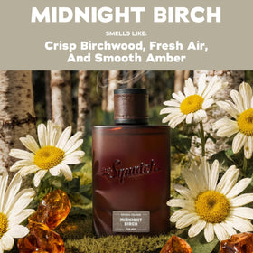 Dr. Squatch Midnight Birch Cologne packaging with ingredients