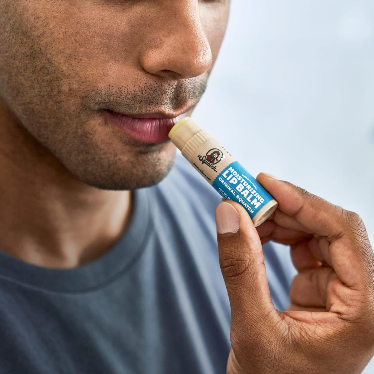 Dr. Squatch Natural Lip Balm for Men Wild Watermelon side view