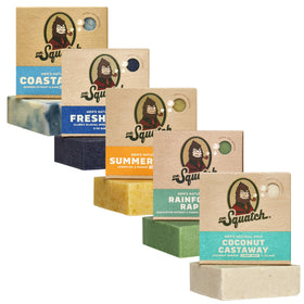 Dr. Squatch Natural Men’s Bar Soap 5-Pack with assorted scents