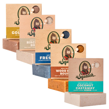 Dr. Squatch Natural Men’s Bar Soap Coconut Castaway front view