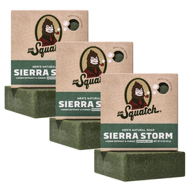 Dr. Squatch Natural Men's Bar Soap Sierra Storm front view