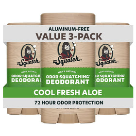 Dr. Squatch Natural Men’s Deodorant 3-Pack in Cool Fresh Aloe scent