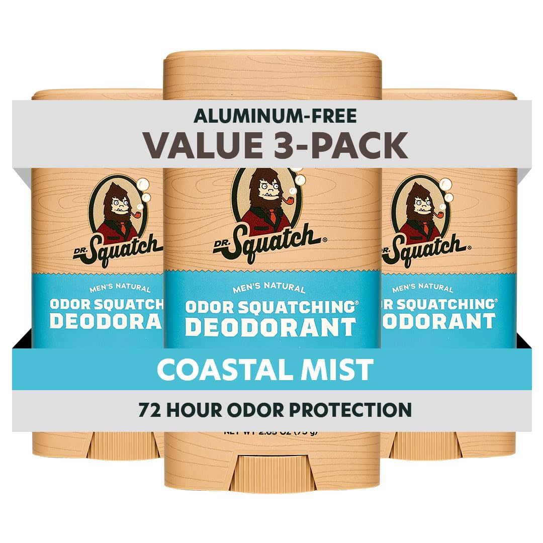 Dr. Squatch Natural Men’s Deodorant Coastal Mist stick front view