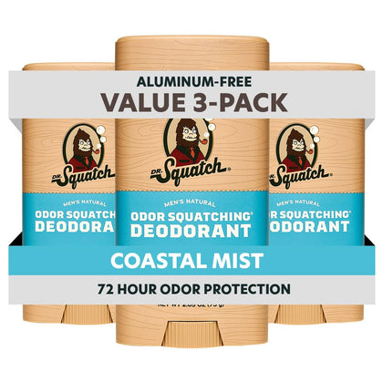 Dr. Squatch Natural Men’s Deodorant Coastal Mist stick front view