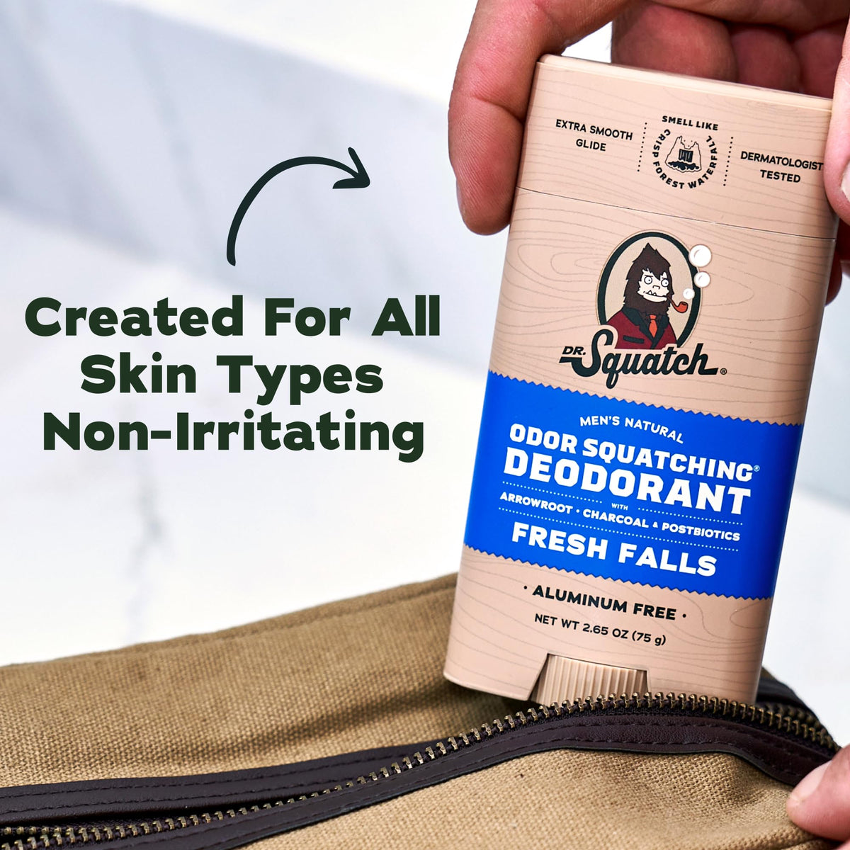 Dr. Squatch Natural Men’s Deodorant Fresh Falls 3-Pack side view