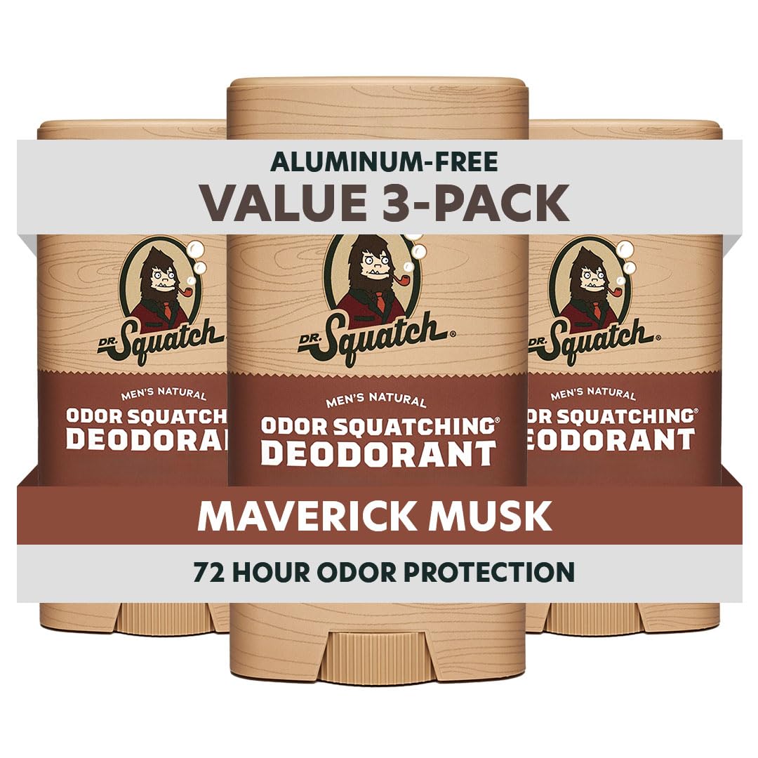 Dr. Squatch Natural Men’s Deodorant Maverick Musk 3-Pack front view