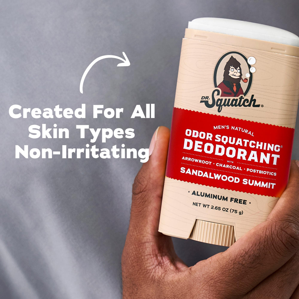 Dr. Squatch Natural Men’s Deodorant Sandalwood Summit 3-Pack side view