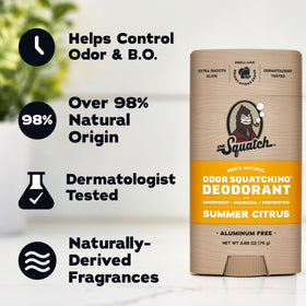 Dr. Squatch Natural Men’s Deodorant Summer Citrus stick close-up