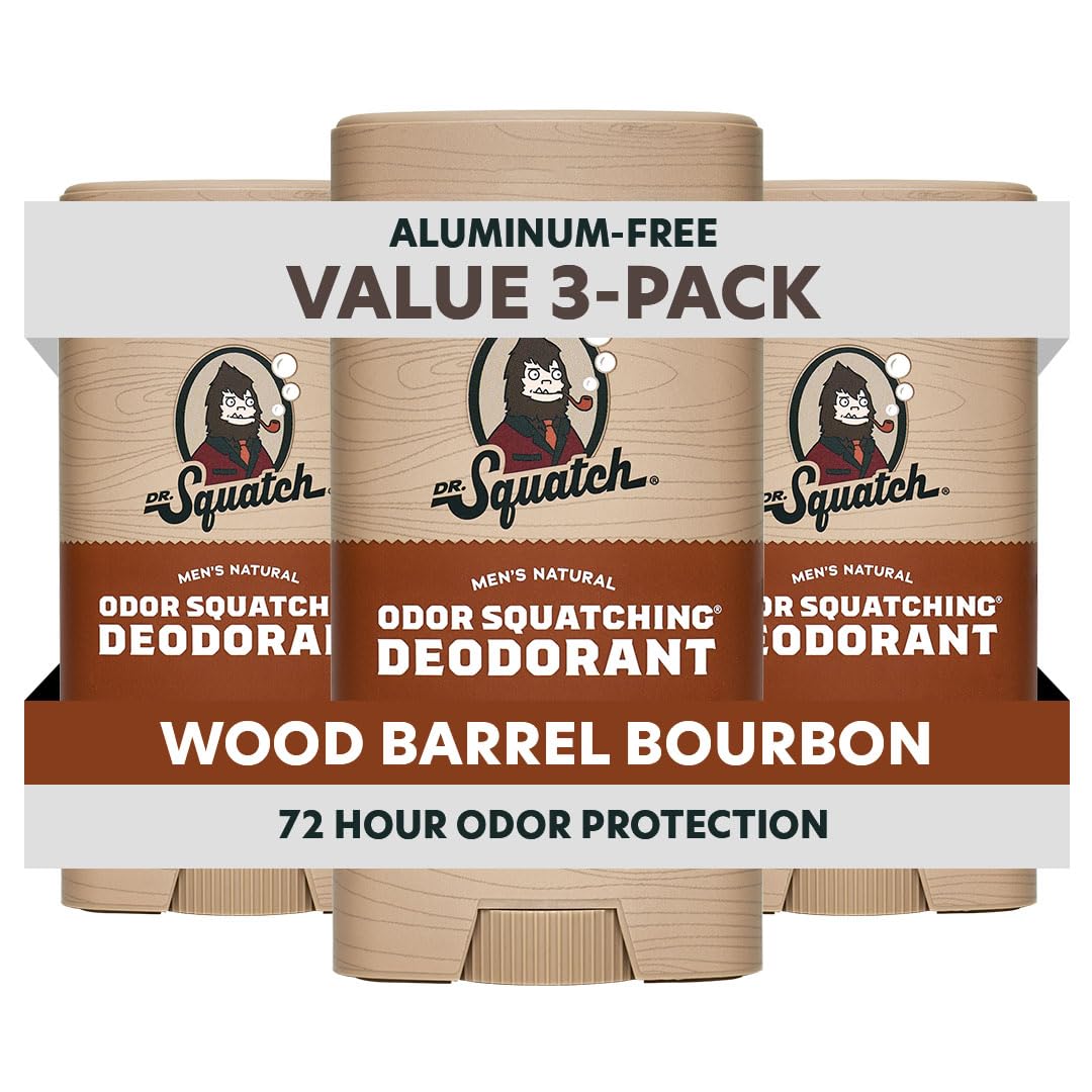 Dr. Squatch Natural Men’s Deodorant Wood Barrel Bourbon front view