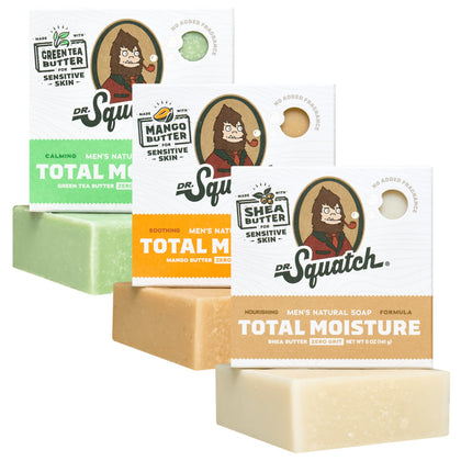 Dr. Squatch Total Moisture Men’s Bar Soap 3-Pack front view