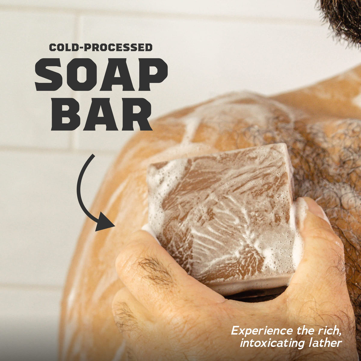 Dr. Squatch Wood Barrel Bourbon soap bar with packaging