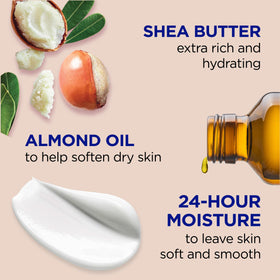 Dr Teal's Body Lotion Shea Butter Almond 18 fl oz back view