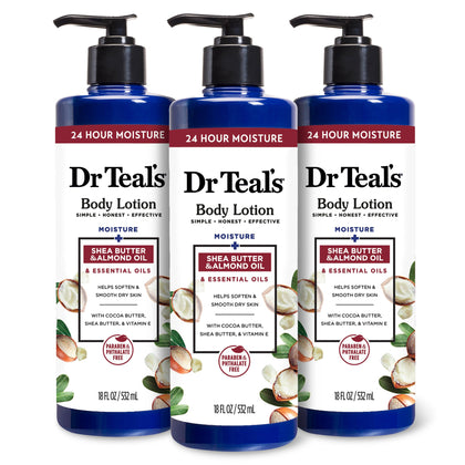 Dr Teal's Body Lotion Shea Butter Almond 18 fl oz front view