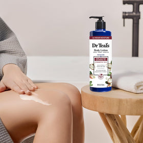 Dr Teal's Body Lotion Shea Butter Almond 18 fl oz texture close-up