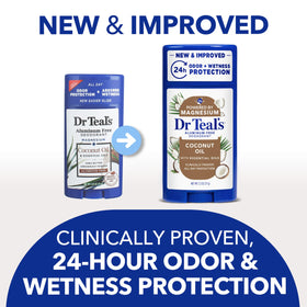 Dr Teal's Coconut Oil Deodorant back view showing ingredients
