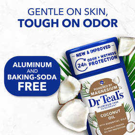 Dr Teal's Coconut Oil Deodorant opened showing texture