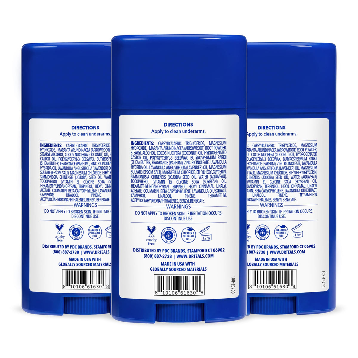 Dr Teal's Coconut Oil Deodorant side view with packaging