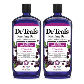Dr Teal's Elderberry Foaming Bath 34 fl oz front view