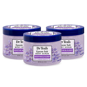 Dr Teal's Epsom Salt Body Scrub 16 oz lavender front view