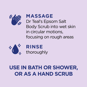 Dr Teal's Epsom Salt Body Scrub 16 oz lavender texture close-up