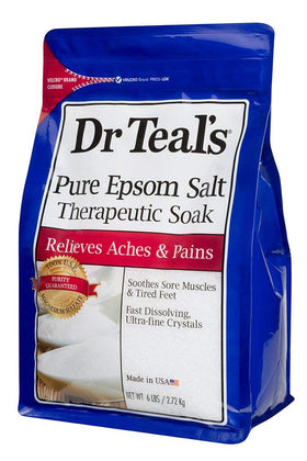 Dr Teal's Epsom Salt in a warm bath setting
