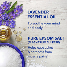 Dr Teal's Epsom Salt Lavender product side view