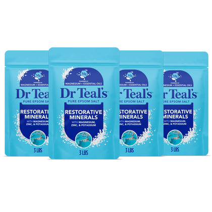 Dr Teal's Epsom Salt Restorative Minerals Soak 3 lbs front view